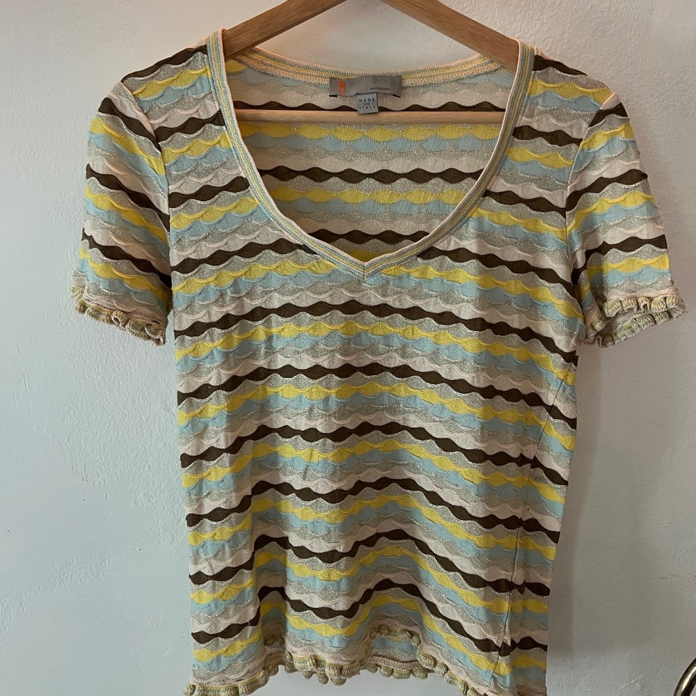 Missoni V-neck Striped Top